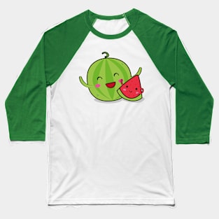 Happy Watermelon: A Slice of Joy Baseball T-Shirt